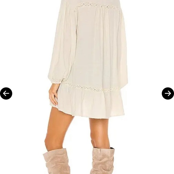 Free people Boho Mini Dress with Lace Details - Picture 3 of 5